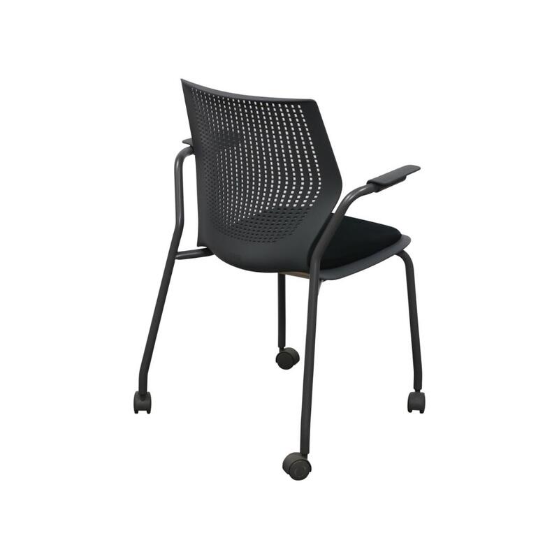 Used MultiGeneration Mobile Stack Chair, Black and Gray - Thumbnail 2