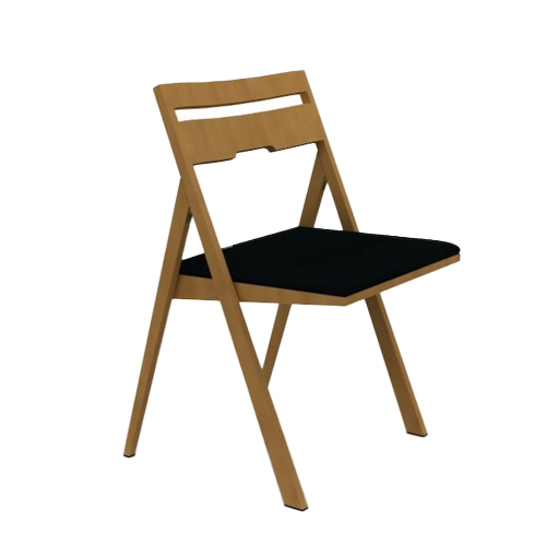 'Scoop-Up' Wood Folding Chair - Image 1