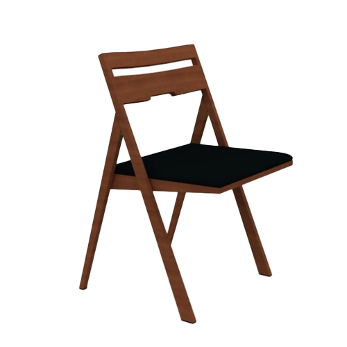 'Scoop-Up' Wood Folding Chair - Image 1