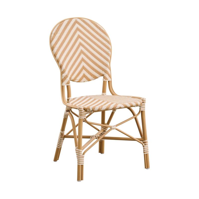 Isabell Side Chair AluRattan Chevron - Image 1