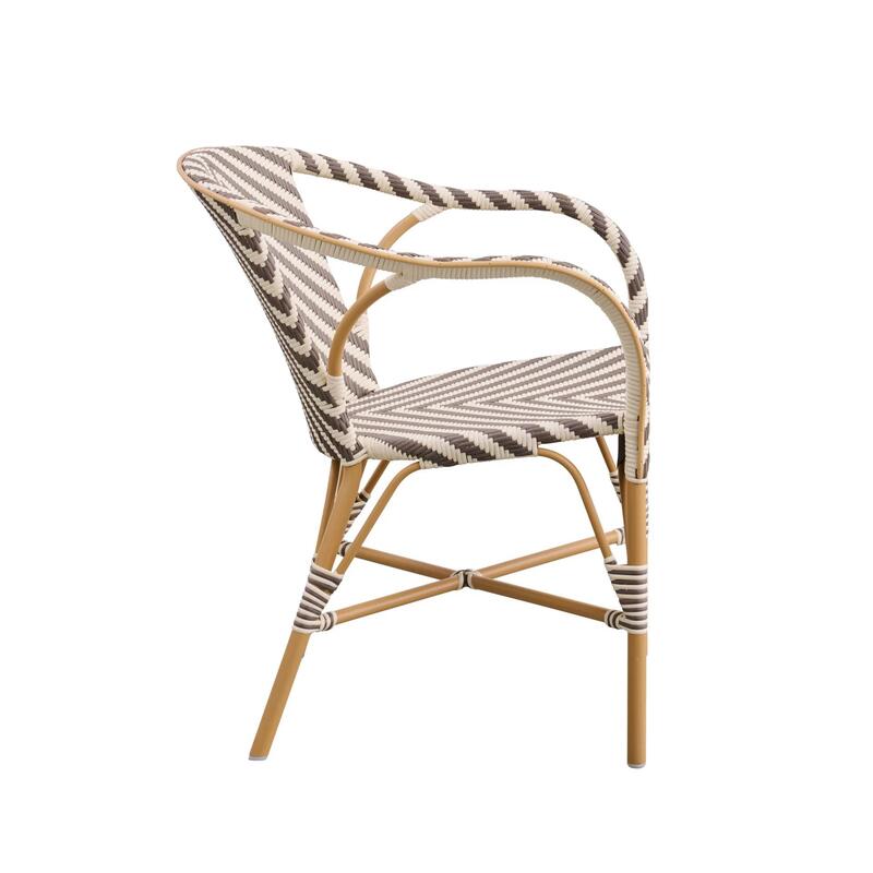 Madeleine Armchair AluRattan Chevron - Thumbnail 3