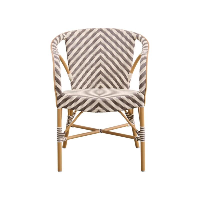 Madeleine Armchair AluRattan Chevron - Thumbnail 2