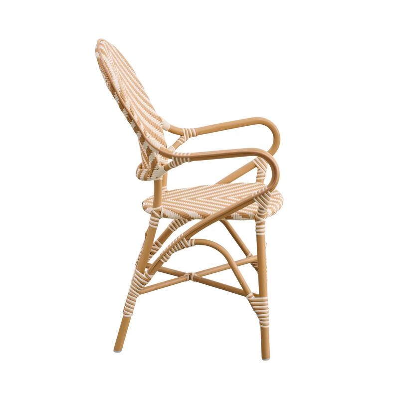 Isabell Arm Chair AluRattan Chevron - Thumbnail 3