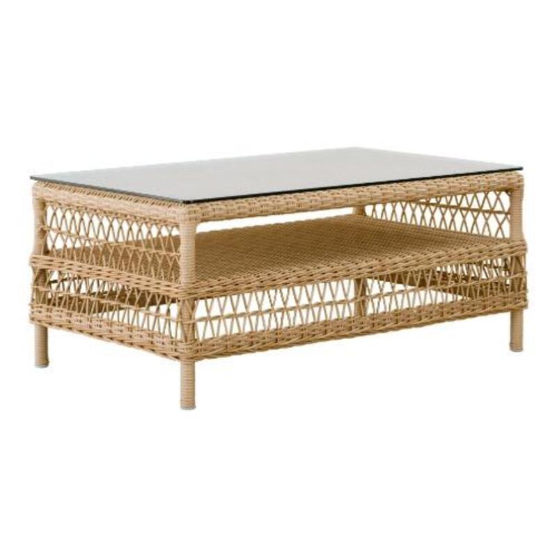 Hazel Coffee Table w/ Glass Top - Image 1