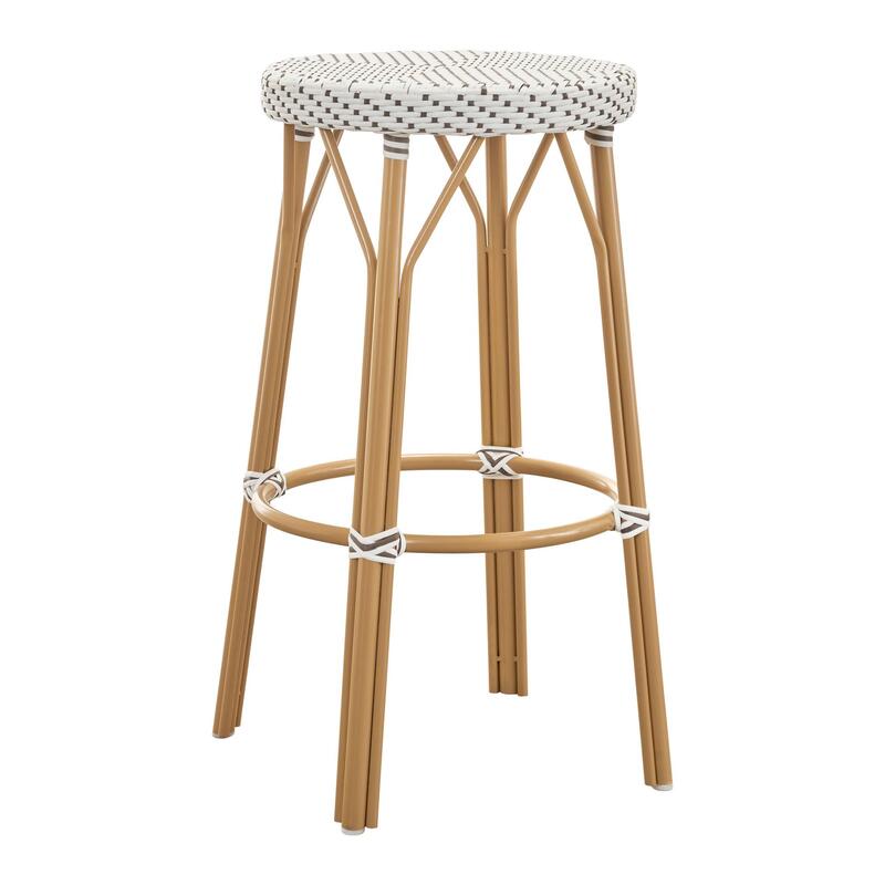 Simone Bar Stool AluRattan - Image 1