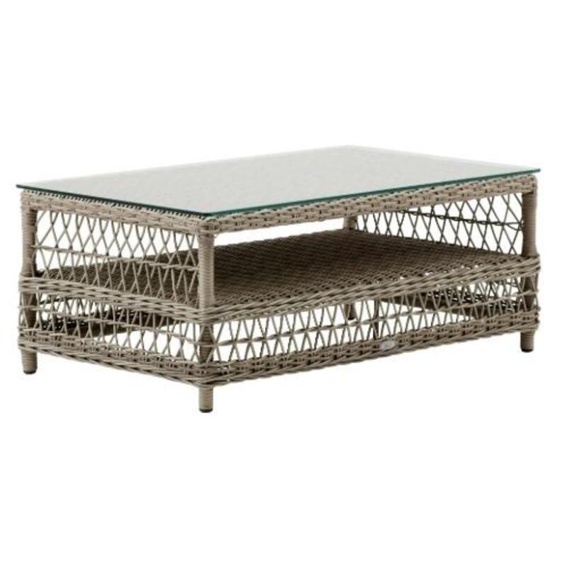 Hazel Coffee Table w/ Glass Top - Image 1