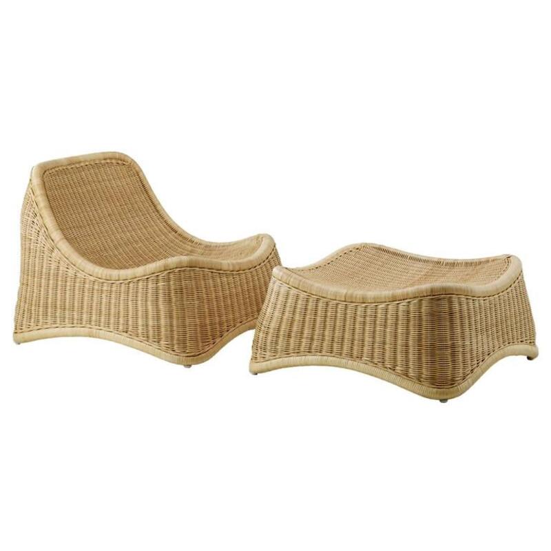 Nanna Ditzel Chill Rattan Chair and Stool Parent - Image 1