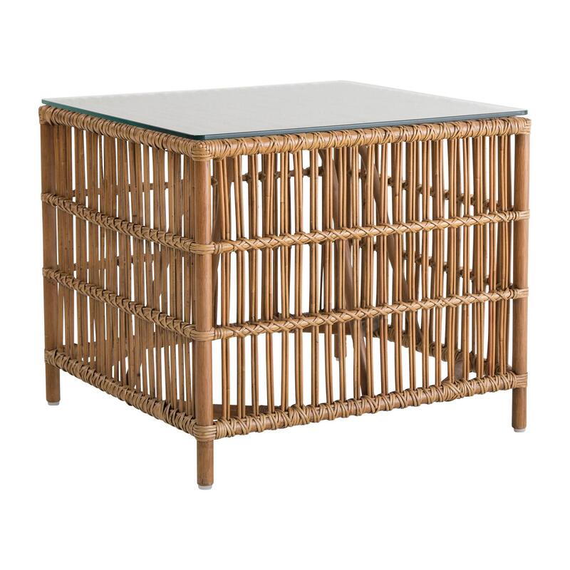 Donatello Side Table w/ Glass Top - Image 1