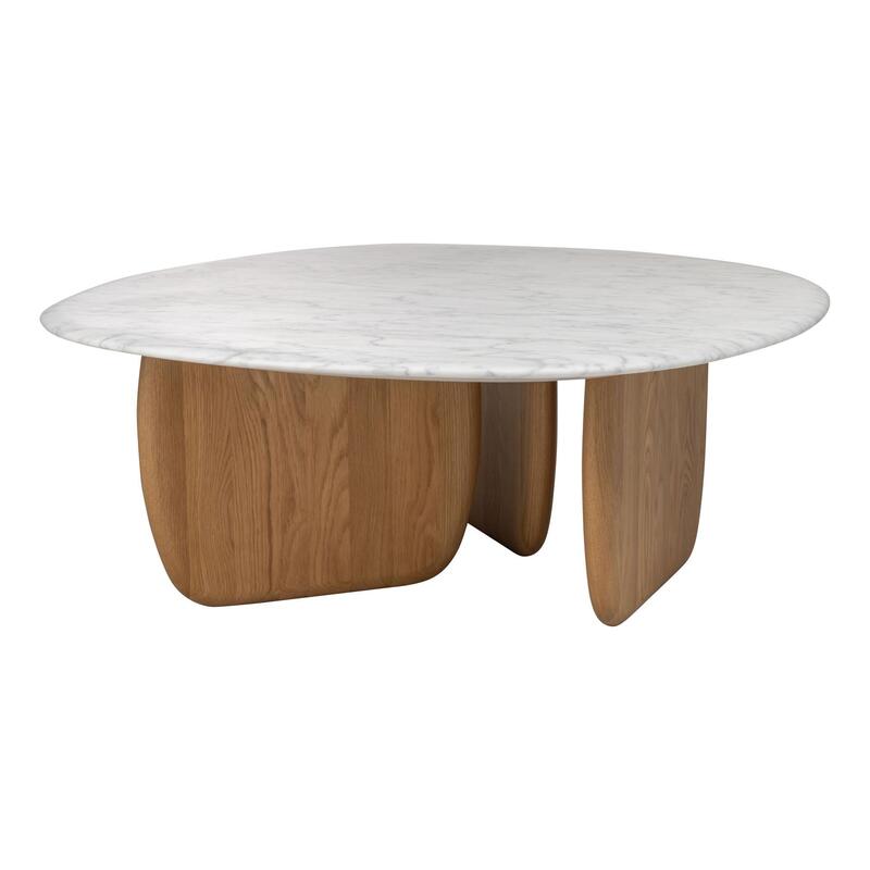 Eden Coffee Table w/Stone Top - 35.4"D - Image 1