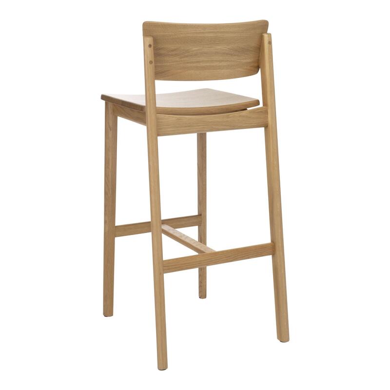 Poise Bar Stool w/Wood Seat - Thumbnail 4