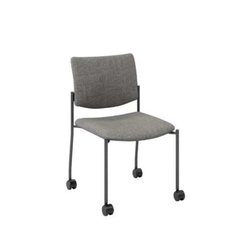 Evolve Chair Armless, Casters, Upholstered Back - Image 1
