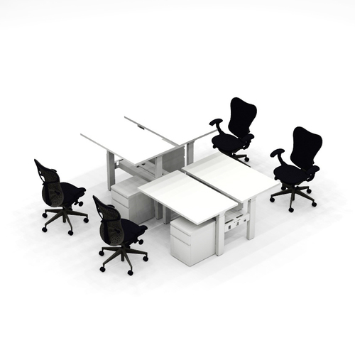 Dual Height-Adjustable Cluster of 4 (TA2) - Image 1