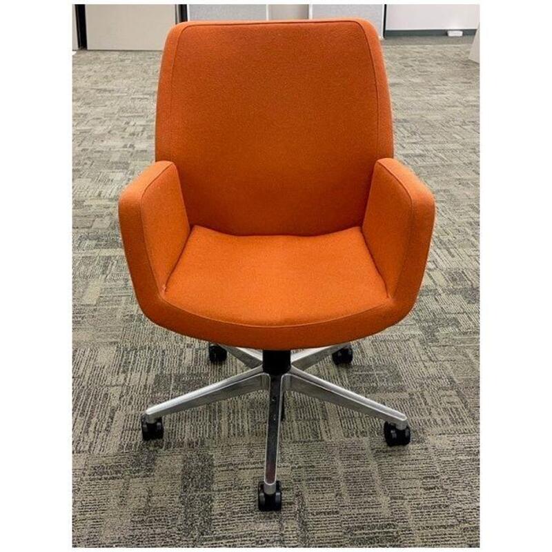 Steelcase Bindu Mid - Back Conference Chair (Orange/Chrome) - Thumbnail 3