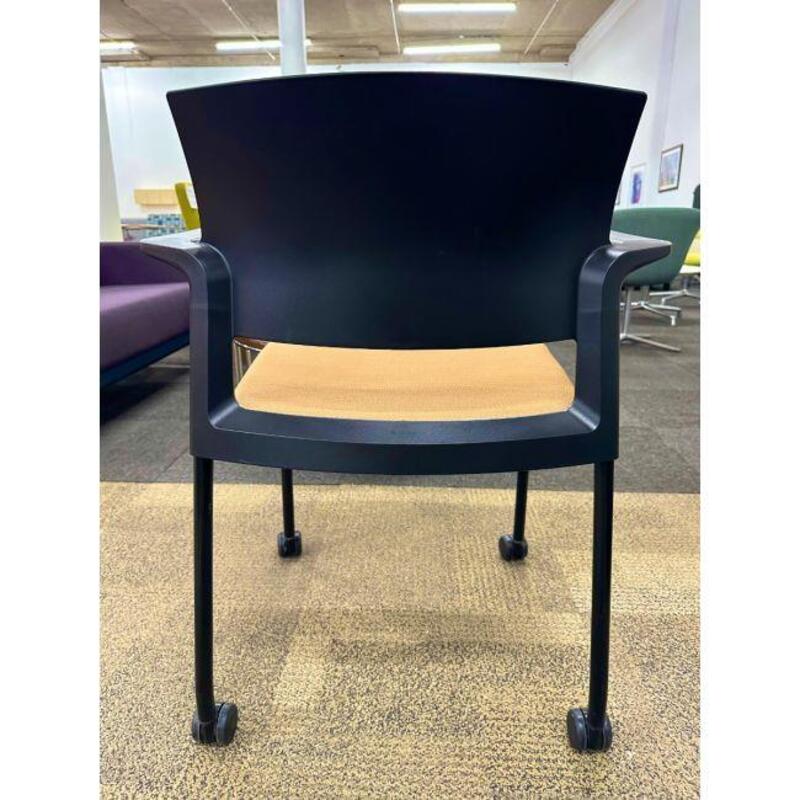 Steelcase Move Guest Side Chair (Black/Orange) - Thumbnail 4
