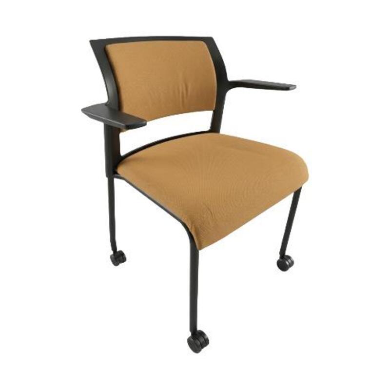 Steelcase Move Guest Side Chair (Black/Orange) - Image 1