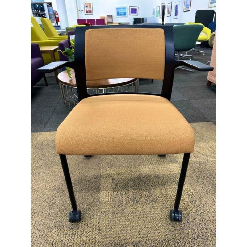 Steelcase Move Guest Side Chair (Black/Orange) - Thumbnail 3