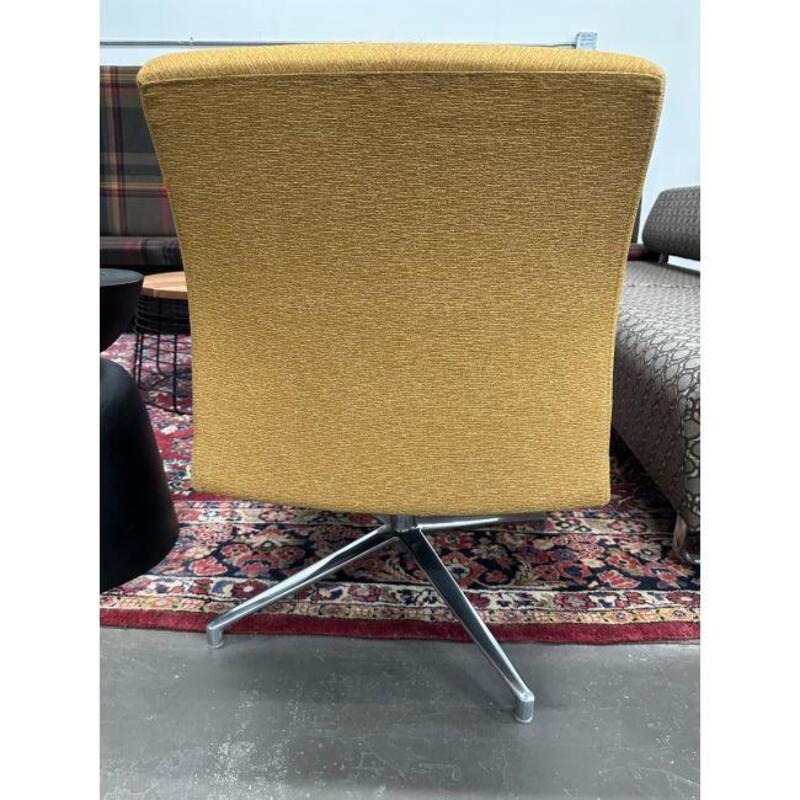 Source International Defign Mid Back Lounge Chair (Orange/Chrome) - Thumbnail 4