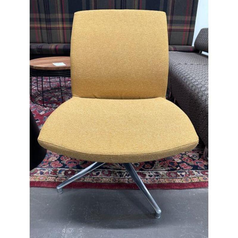 Source International Defign Mid Back Lounge Chair (Orange/Chrome) - Thumbnail 3