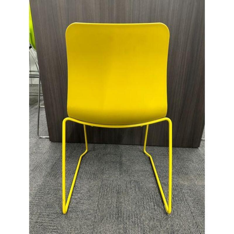 NaughtOne Polly Sled Base Stack Chair (Yellow) - Thumbnail 4