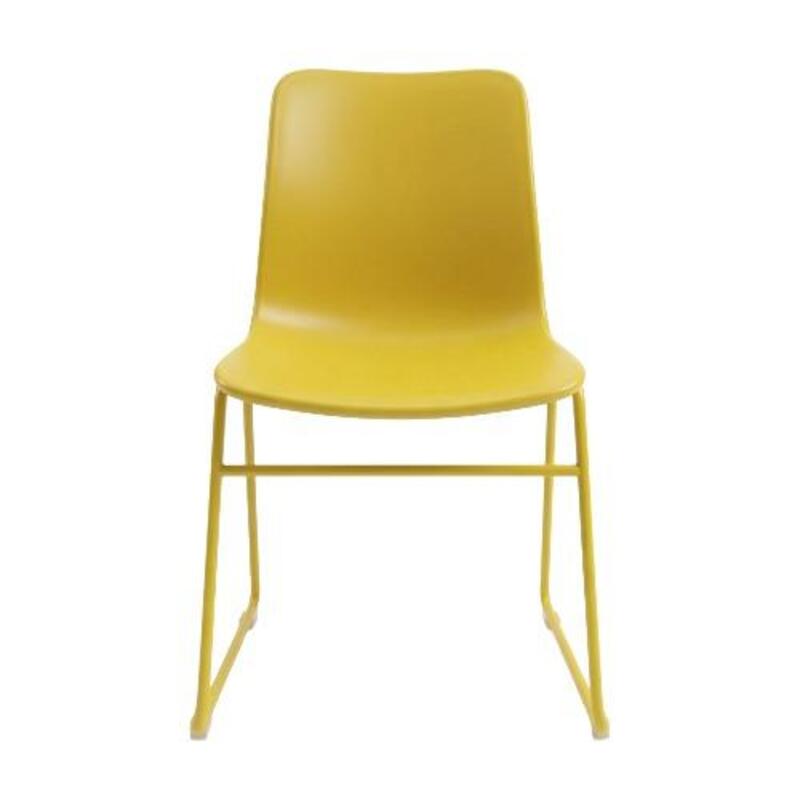 NaughtOne Polly Sled Base Stack Chair (Yellow) - Image 1