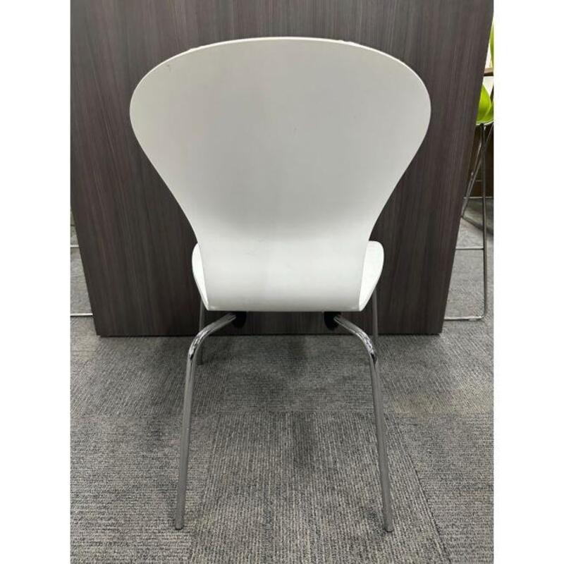 Knoll Studios Sprite Stacking Chair (White/Chrome) - Thumbnail 4