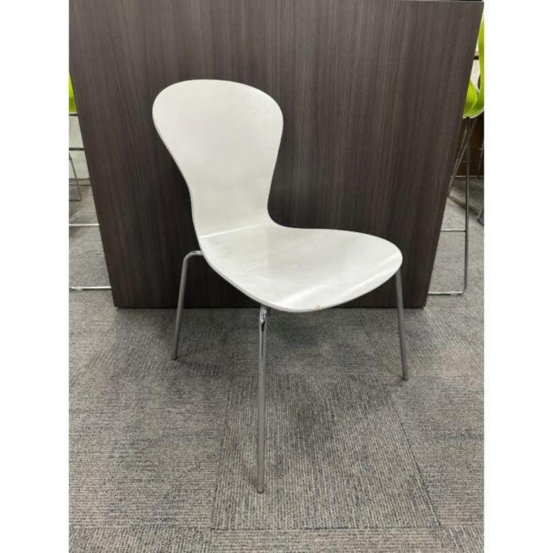 Knoll Studios Sprite Stacking Chair (White/Chrome) - Thumbnail 2