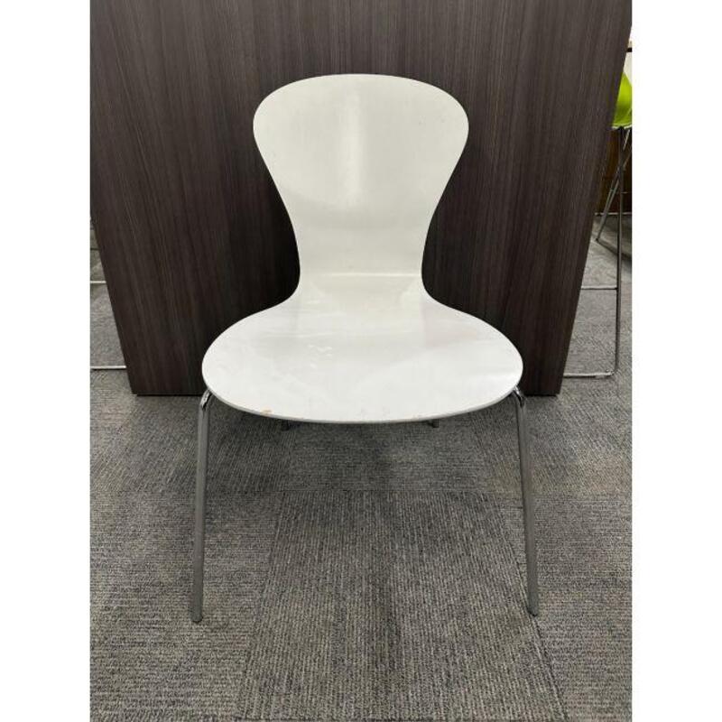 Knoll Studios Sprite Stacking Chair (White/Chrome) - Thumbnail 3