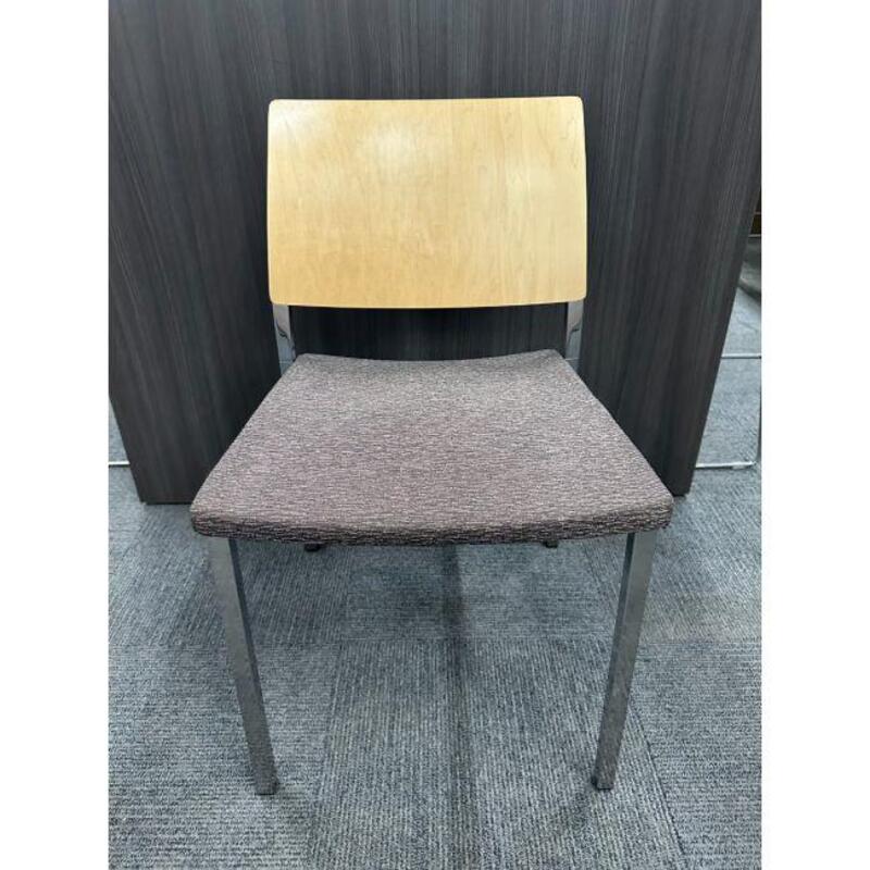 Stylex Brooks Wooden Back Stack Chair (Brown/Maple) - Thumbnail 3