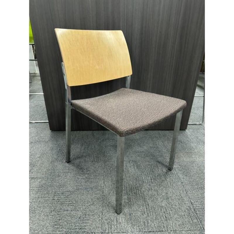 Stylex Brooks Wooden Back Stack Chair (Brown/Maple) - Thumbnail 2