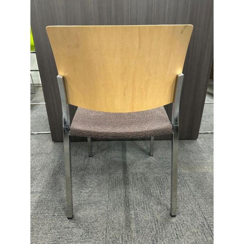 Stylex Brooks Wooden Back Stack Chair (Brown/Maple) - Thumbnail 4
