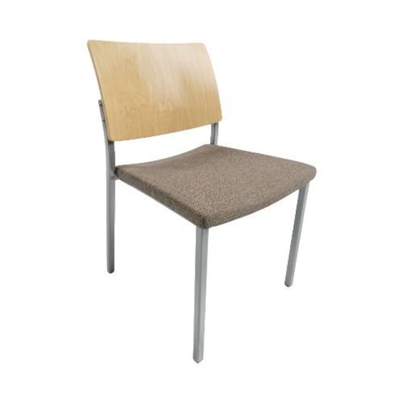 Stylex Brooks Wooden Back Stack Chair (Brown/Maple) - Image 1