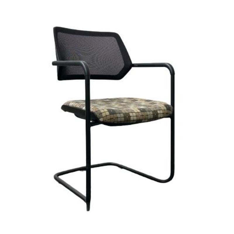 Steelcase Qivi Guest Chair (Multi Pattern/Black) - Image 1