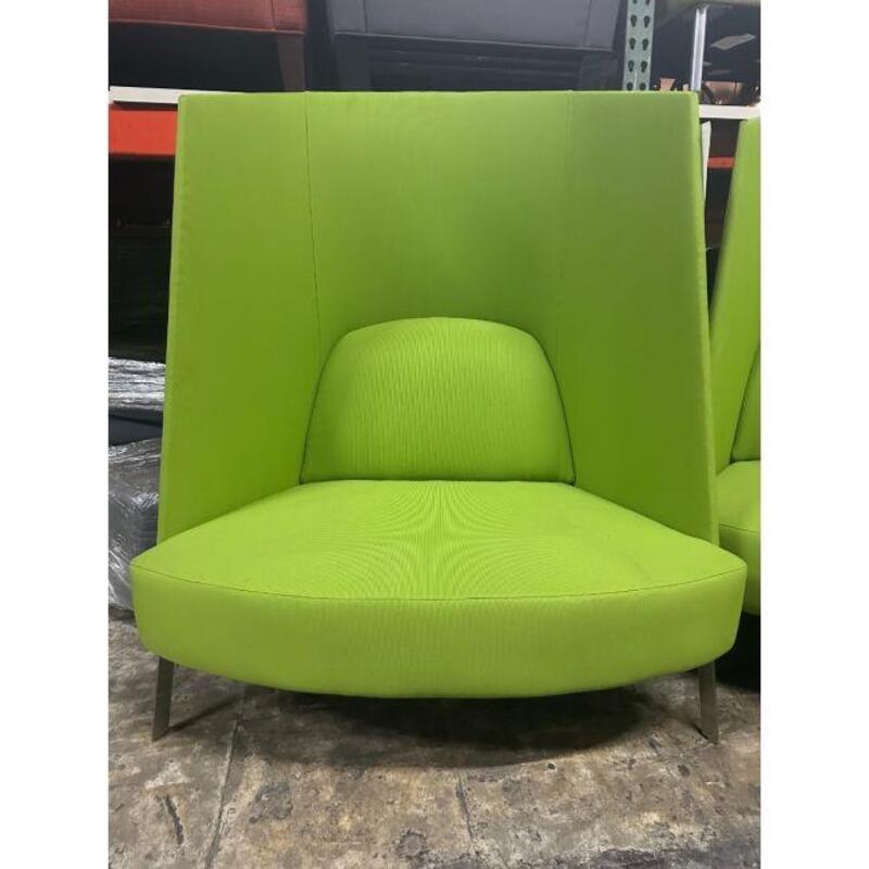 Teknion Fractal Lounge Chair (Green/Chrome) - Thumbnail 2