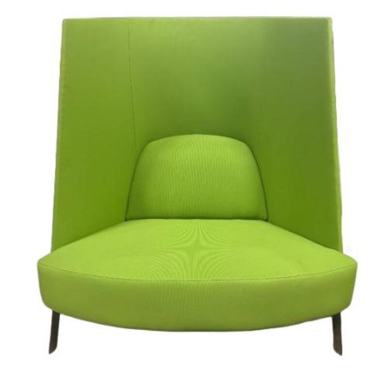 Teknion Fractal Lounge Chair (Green/Chrome) - Image 1