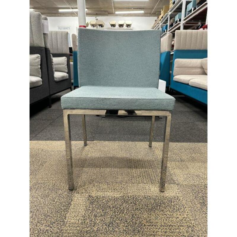 Stylex Mark 2 Armless Guest Stack Chair (Blue/Chrome) - Thumbnail 3