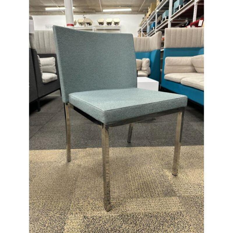 Stylex Mark 2 Armless Guest Stack Chair (Blue/Chrome) - Thumbnail 2