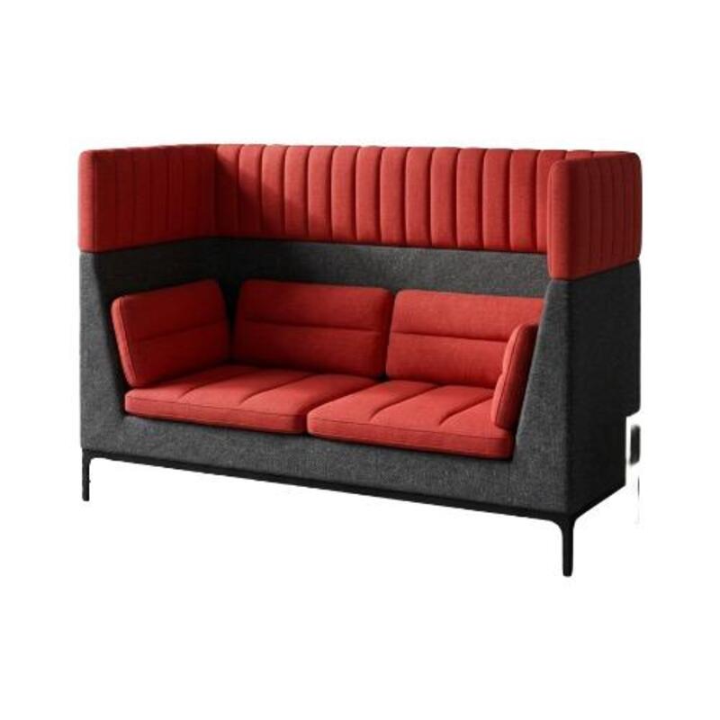 Allermuir Haven 2 Seat Lounge (Charcoal/Red) - Image 1