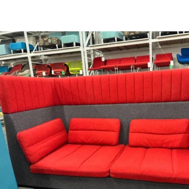Allermuir Haven 2 Seat Lounge (Charcoal/Red) - Thumbnail 2