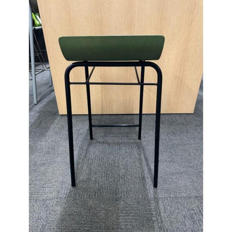 Allermuir Scoop Low Counter Height Stool (Green/Black) - Thumbnail 4