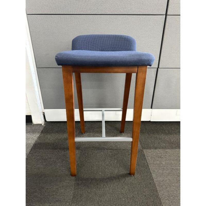 JSI Bourne Bar Height Stool (Blue/Walnut) - Thumbnail 3