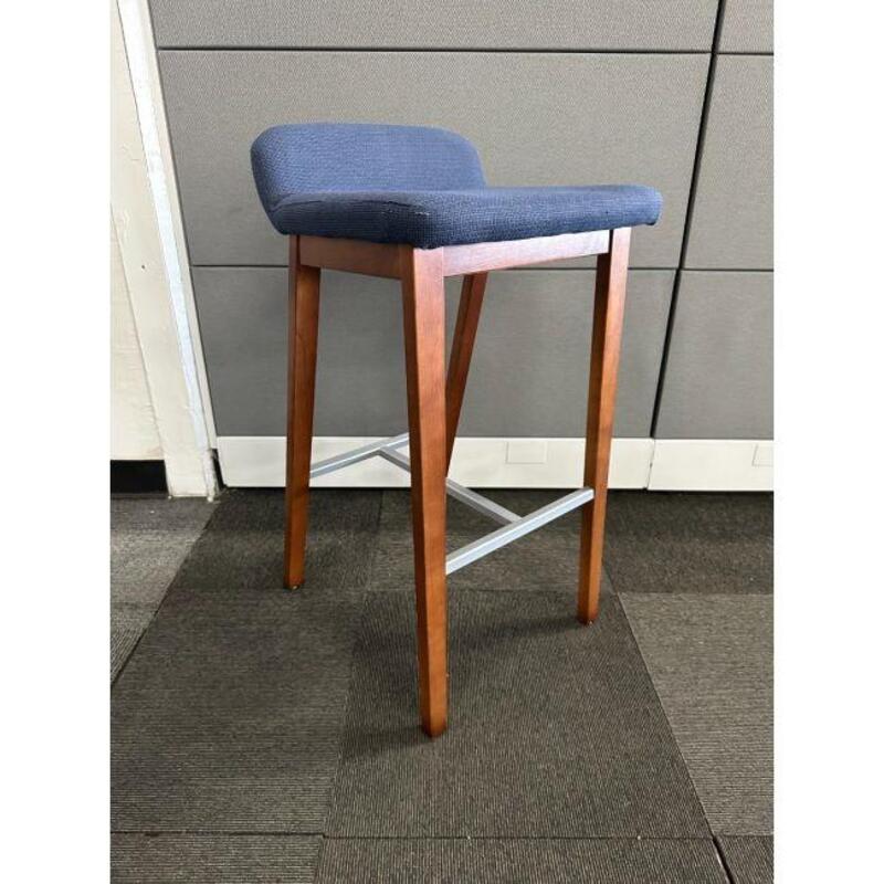JSI Bourne Bar Height Stool (Blue/Walnut) - Thumbnail 2