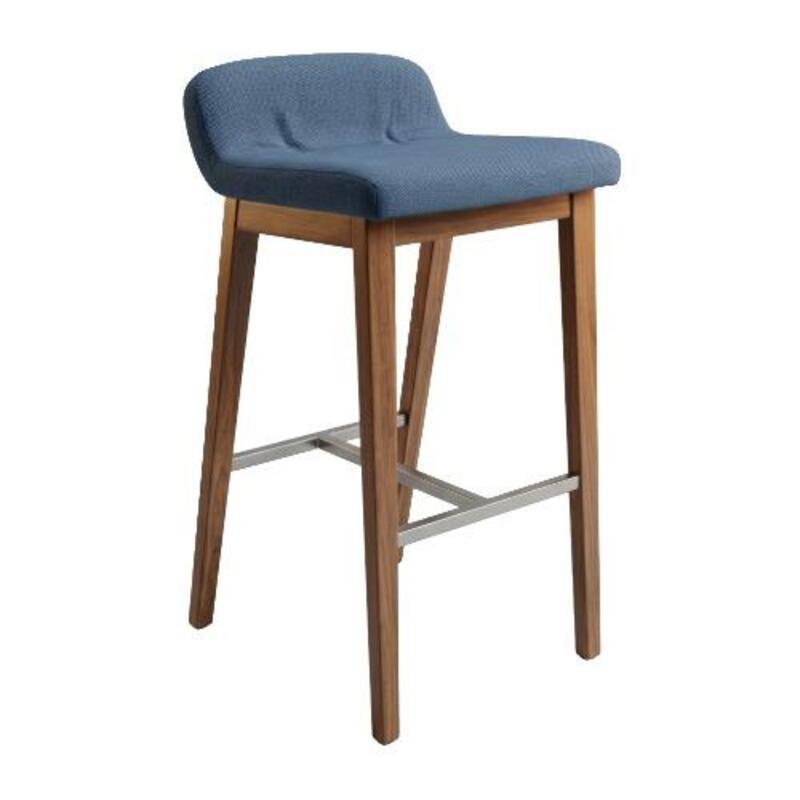 JSI Bourne Bar Height Stool (Blue/Walnut) - Image 1