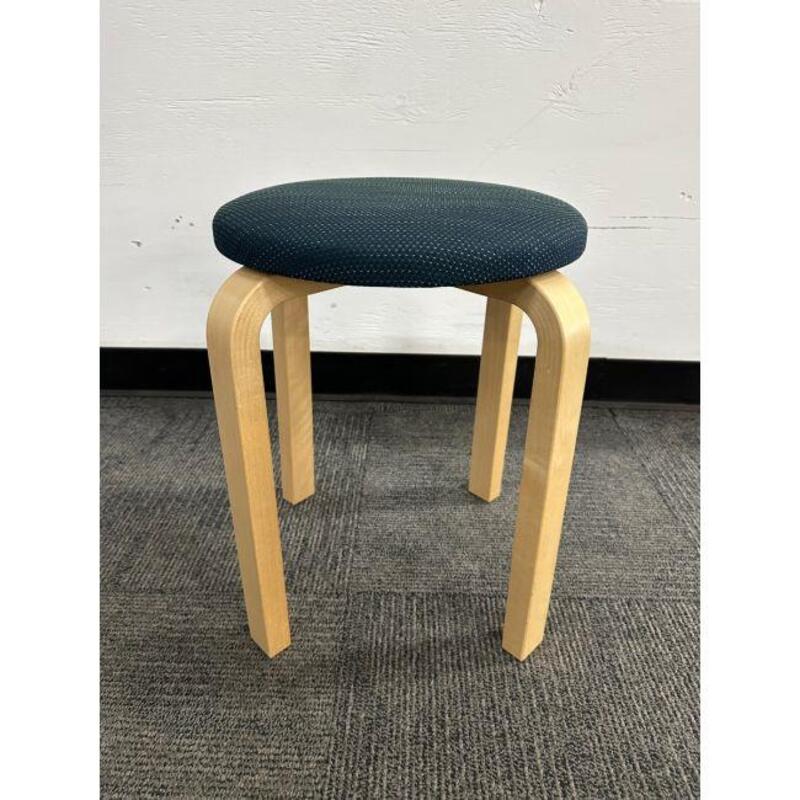 Artek Aalto Stool 60 (Blue/Maple) - Thumbnail 2