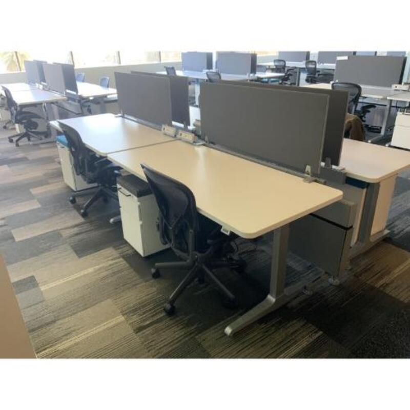4-Pack Height-Adjustable Desks - Thumbnail 2
