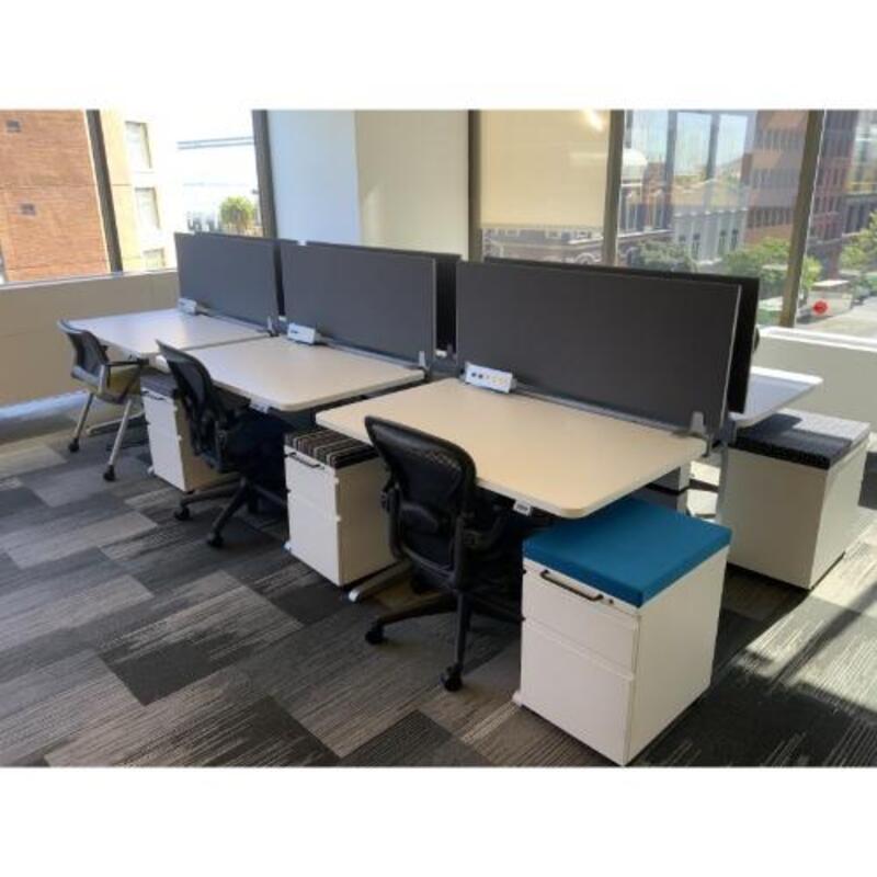 6-Pack Height-Adjustable Desks - Thumbnail 2
