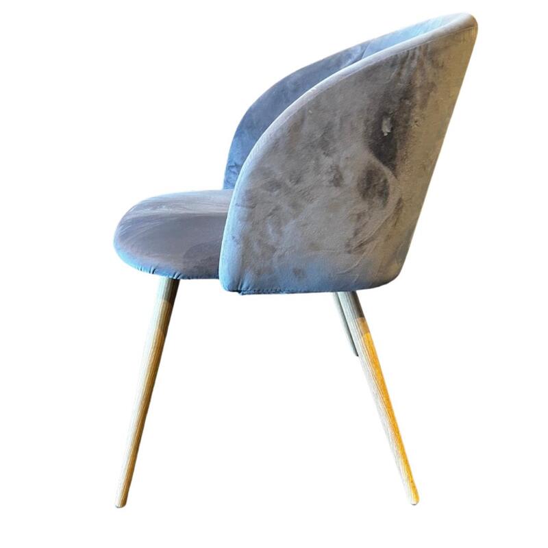 Velvet Upholstered Dining Chair - Thumbnail 4