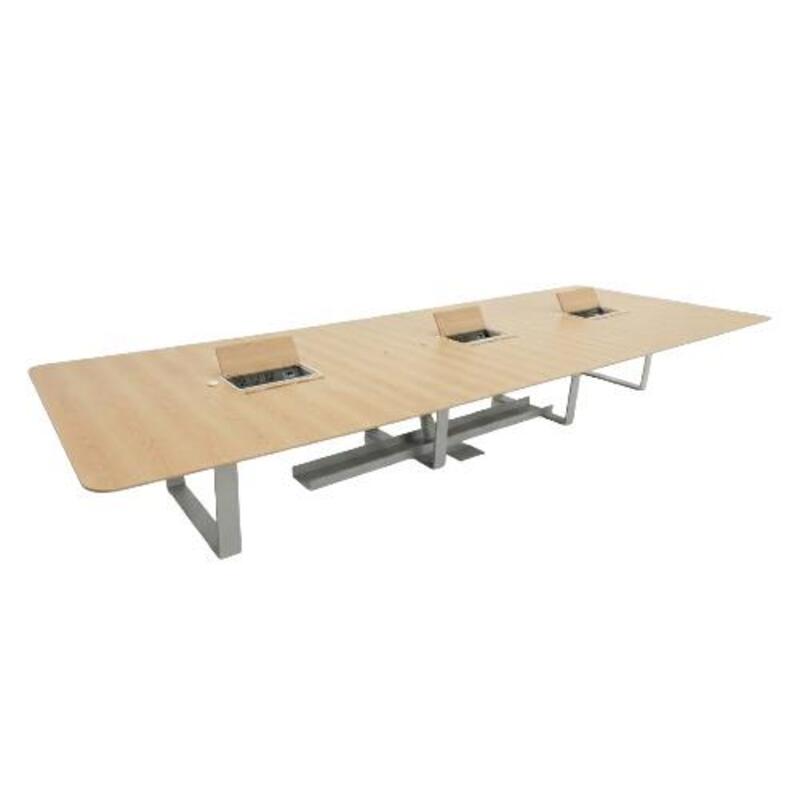 17' Trapezoid Boardroom Table - Image 1
