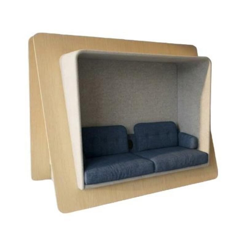 LeanTo Double Seat Unit with Upholstered Outside Back Panel - Image 1