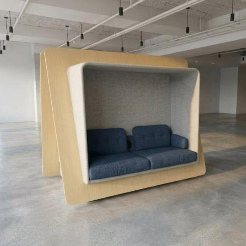 LeanTo Double Seat Unit with Upholstered Outside Back Panel - Thumbnail 2
