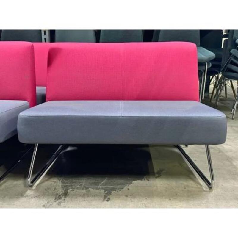 Encore Visor Public Loveseat (Two-tone/Chrome) - Thumbnail 2
